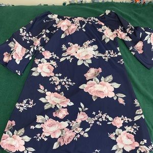 Off-the-shoulder floral dress